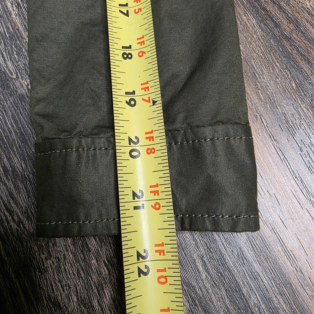 Loft Olive Green Utility Jacket‎ Drawstring Waist Cargo Pockets Women's Small - Picture 4 of 11